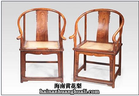 明式家具设计大师伍炳亮作品 黄花梨素身圈椅