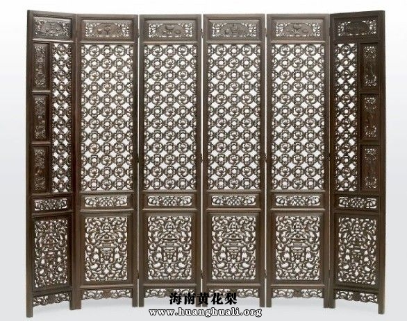 明清家具:紫檀屏风
