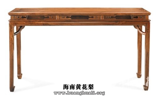 明式海南黄花梨束腰小马蹄脚条桌(海岩收藏伍炳亮作品)