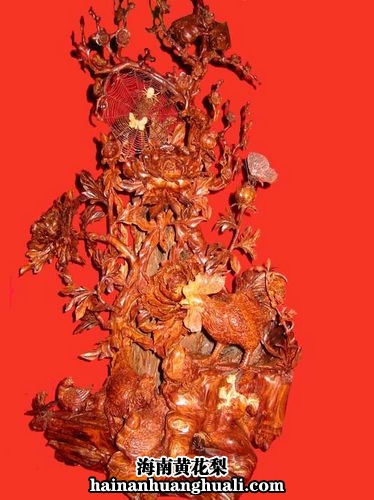 海南黄花梨工艺品：全家福